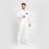 FC2030-1タイプ5/6保護レベル/アウターシームスタイル用の白いSMS使い捨てカバーオール